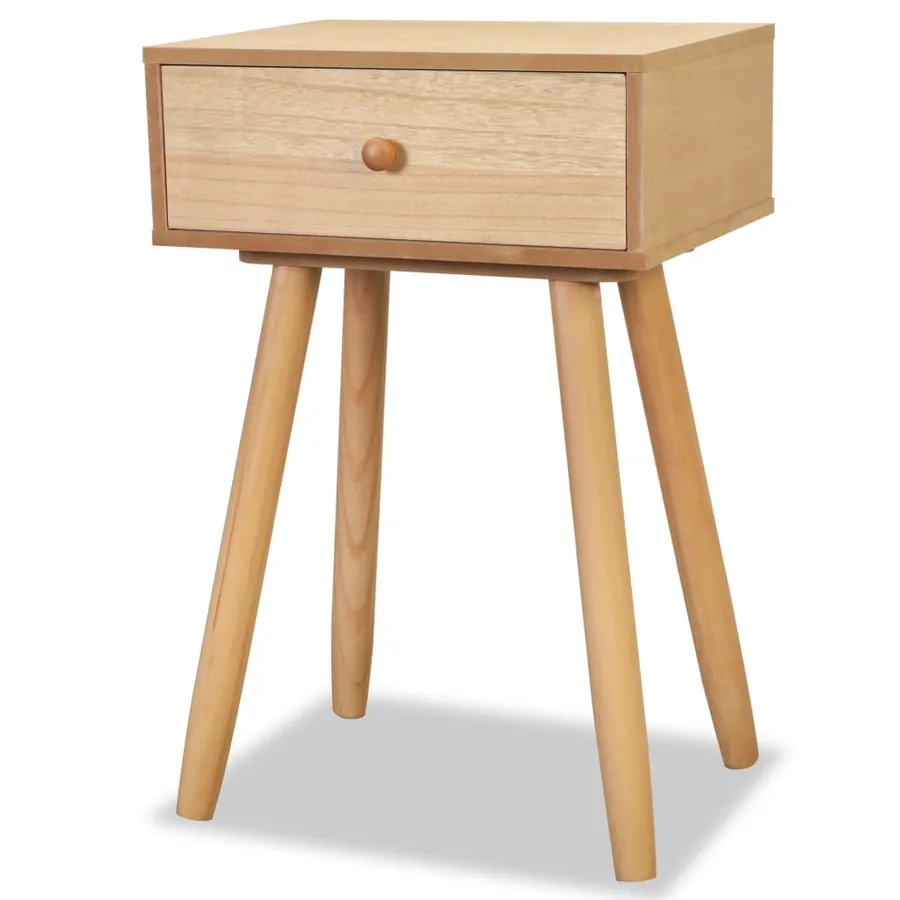 Table de chevet 2 pcs Bois de pin massif 40 x 30 x 61 cm Marron - 3