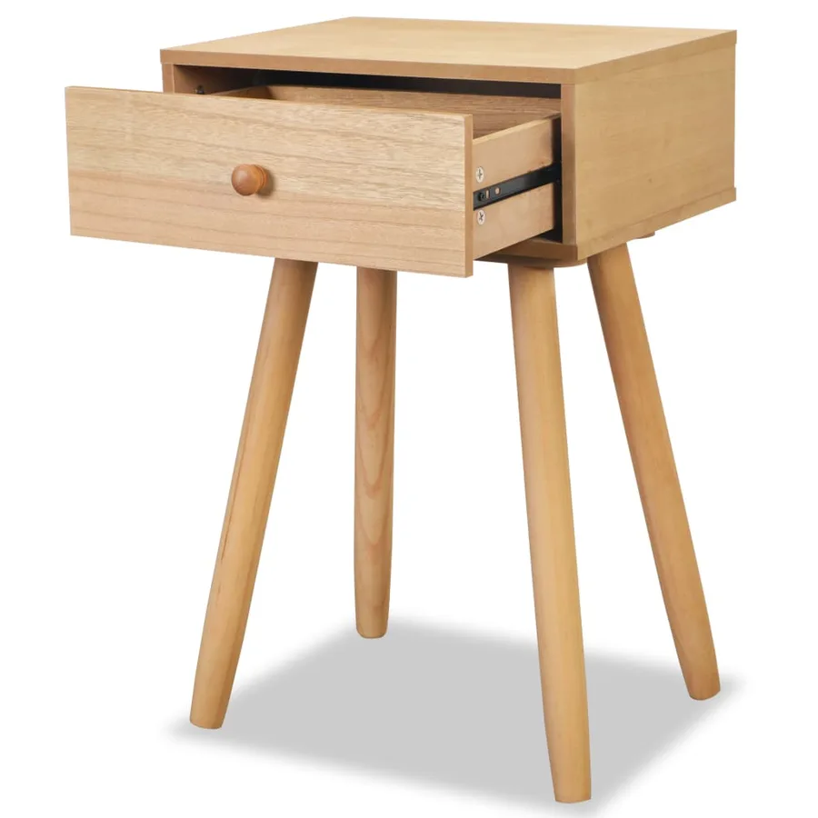 Table de chevet 2 pcs Bois de pin massif 40 x 30 x 61 cm Marron - 4