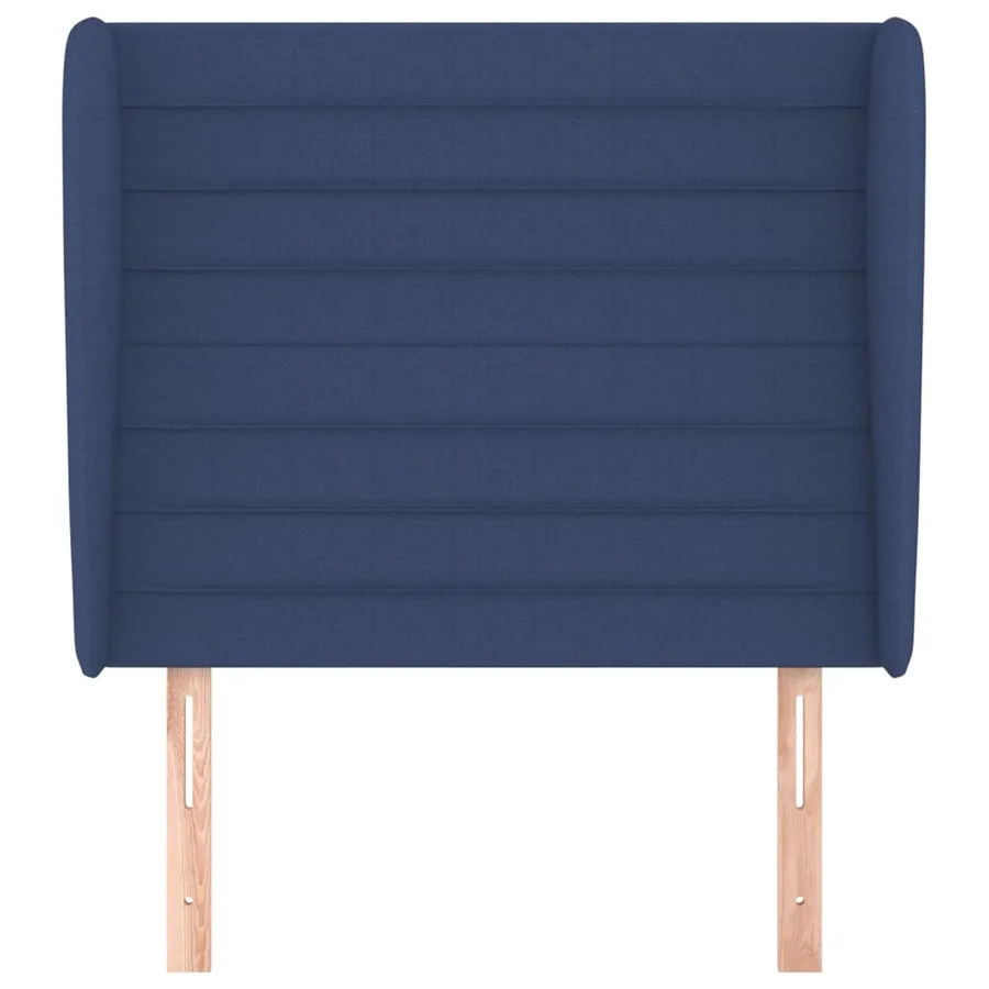 Tête de lit avec oreilles Bleu 103x23x118/128 cm Tissu - 3