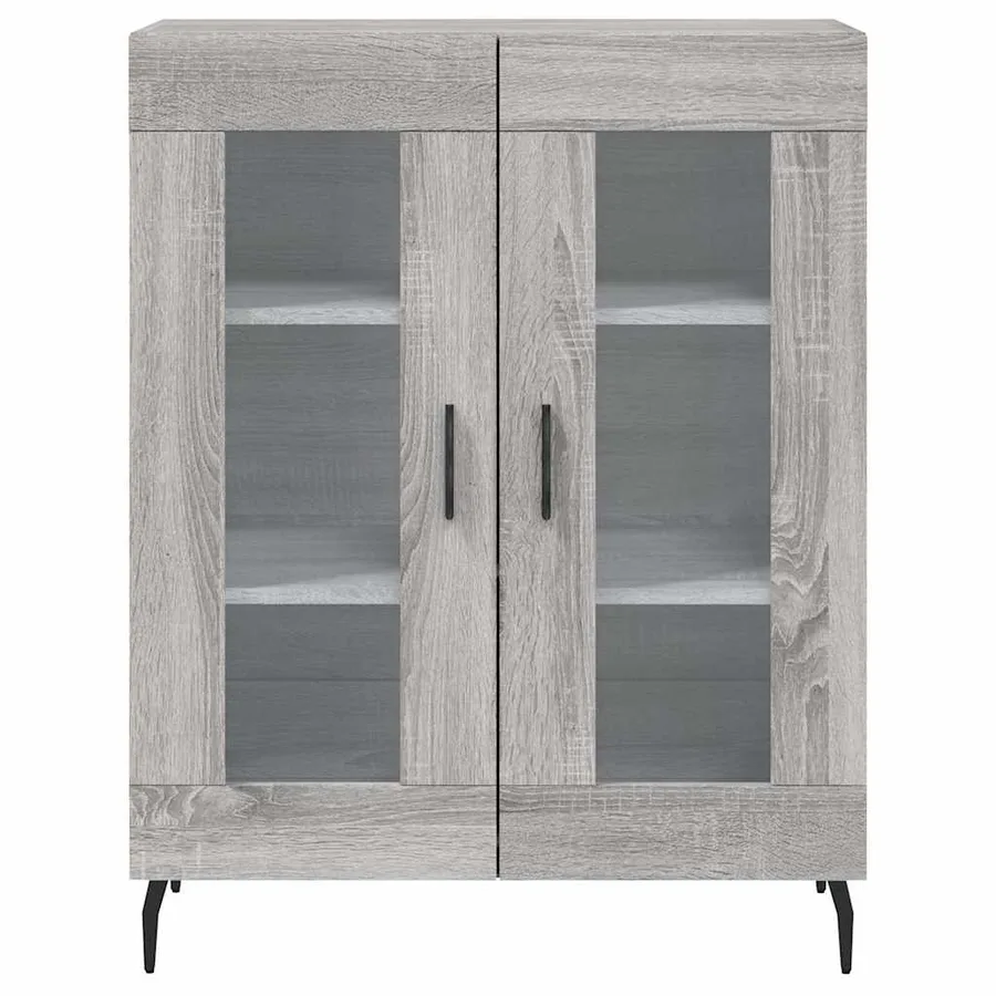 Buffet haut Sonoma gris 69,5x34x180 cm Bois d'ingénierie - 8