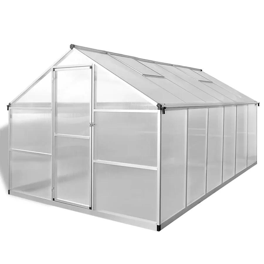 Serre renforcée en aluminium avec cadre de base 9,025 m² - 2