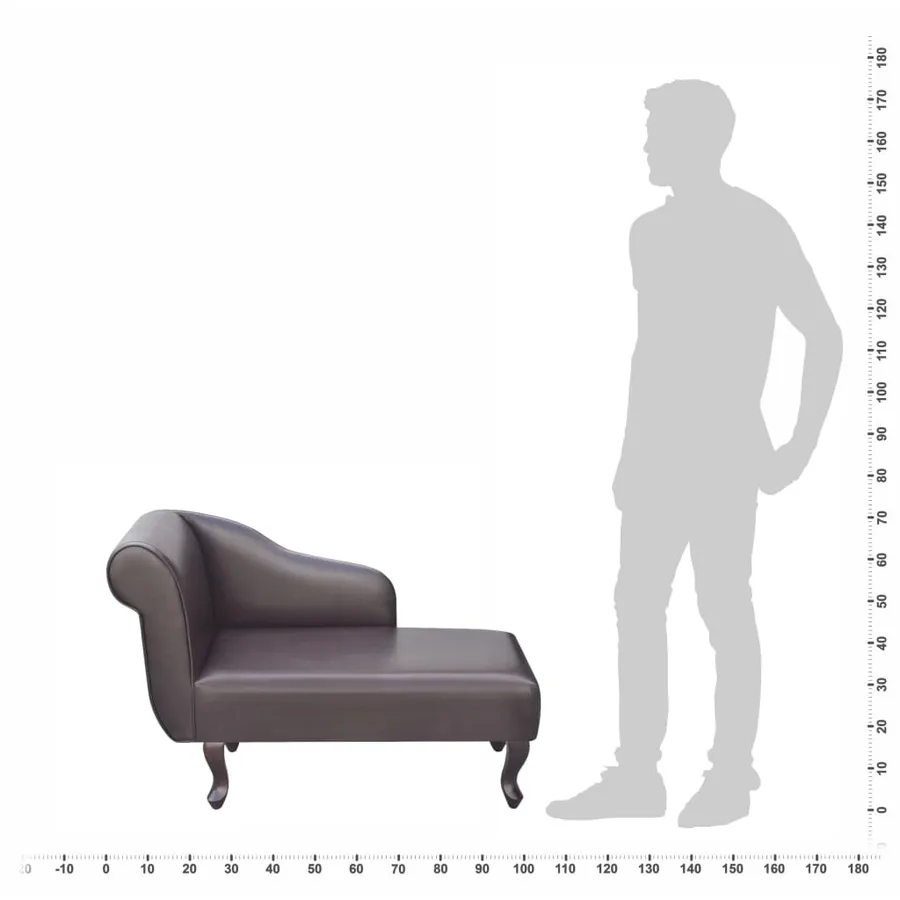 Chaise longue Marron Similicuir - 5