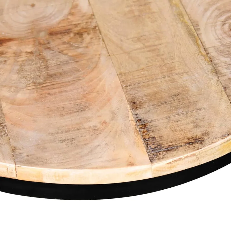 Table basse 2 pcs Bois de manguier brut Rond 40/50 cm - 6