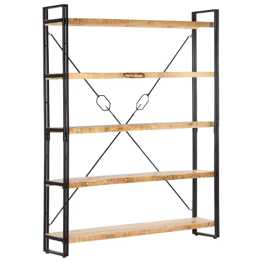 Bibliothèque à 5 niveaux 140x30x180 cm Bois de manguier solide - 7