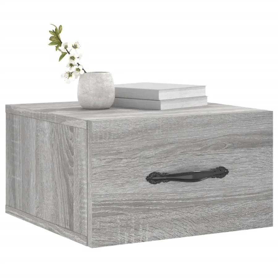Tables de chevet murales 2 pcs sonoma gris 35x35x20 cm - 3