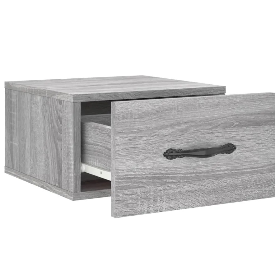 Tables de chevet murales 2 pcs sonoma gris 35x35x20 cm - 7