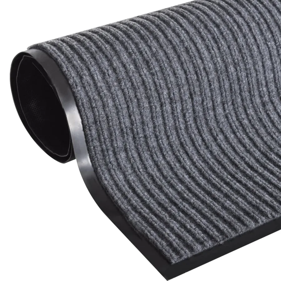 Paillassons 4 pcs PVC Gris 90x60 cm - 6