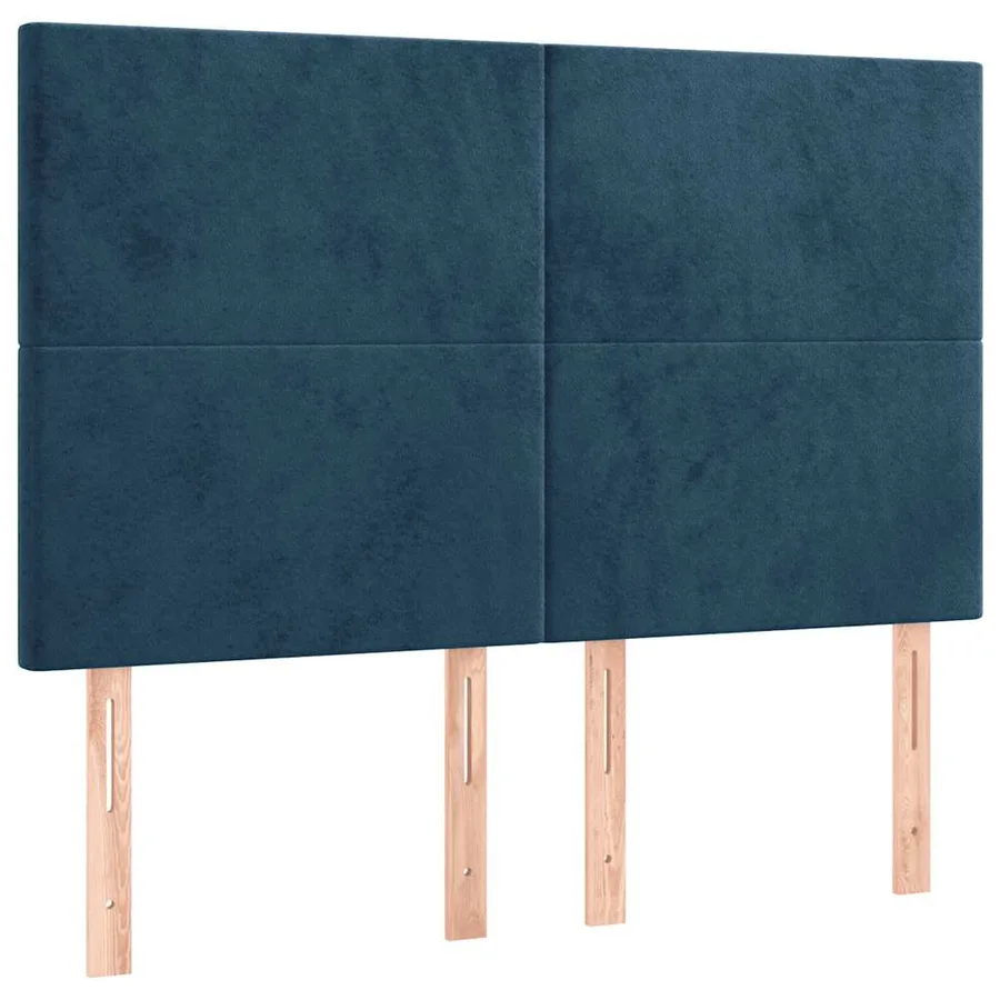 Sommier à lattes de lit avec matelas LED Bleu foncé 140x200 cm - 7