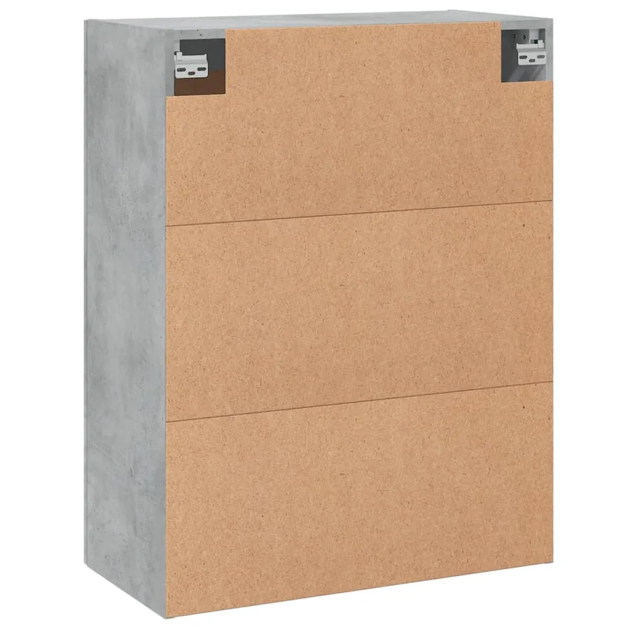 Armoire murale gris béton 69,5x34x90 cm bois d'ingénierie - 9