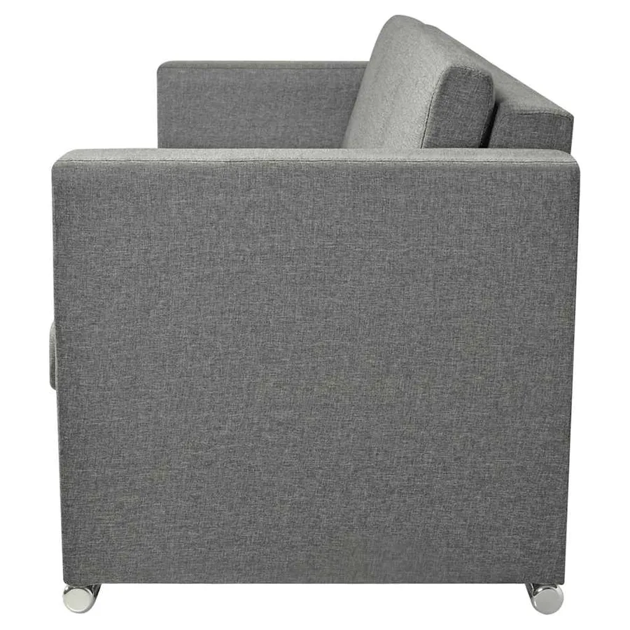 Ensemble de canapés trois pièces Tissu Gris clair - 14