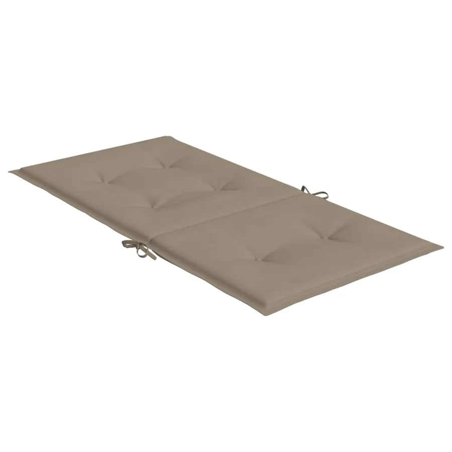 Coussins de chaise de jardin à dossier bas lot de 4 taupe - 6