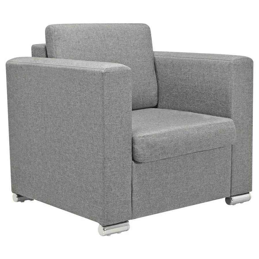 Fauteuil gris foncé tissu - 2