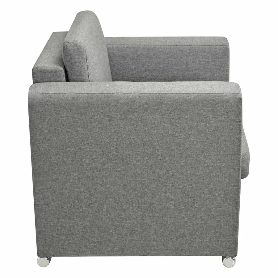 Fauteuil gris foncé tissu - 5