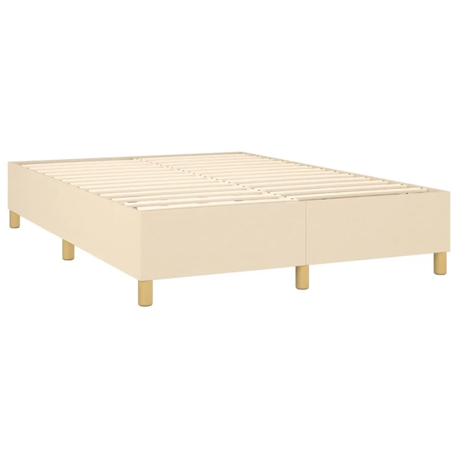 Sommier à lattes de lit avec matelas et LED Crème 140x200 cm - 5