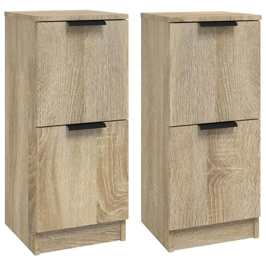 Buffets 2 pcs Chêne Sonoma 30x30x70 cm Bois d'ingénierie - 2