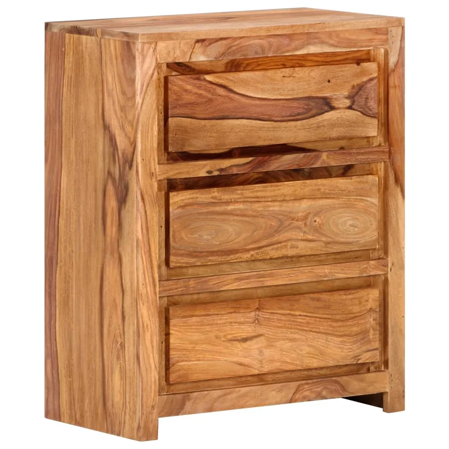 Armoire à tiroirs 60x33x75 cm Bois d'acacia massif - 10