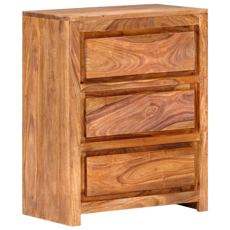 Armoire à tiroirs 60x33x75 cm Bois d'acacia massif - 11