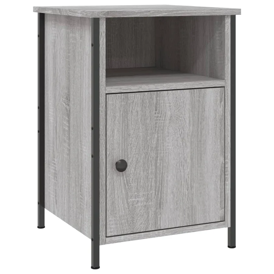 Table de chevet sonoma gris 40x42x60 cm bois d'ingénierie - 2