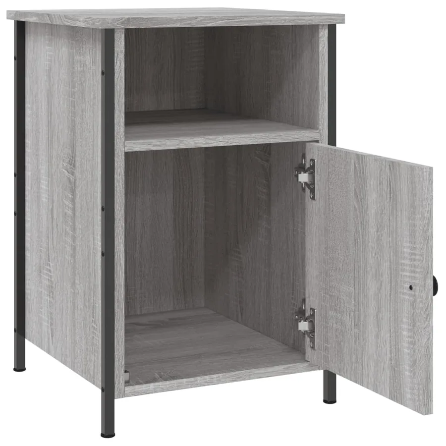Table de chevet sonoma gris 40x42x60 cm bois d'ingénierie - 6