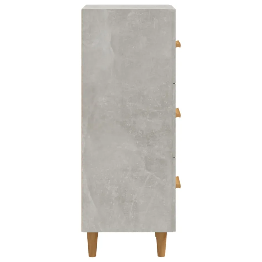 Buffet Gris béton 34,5x34x90 cm Bois d'ingénierie - 7