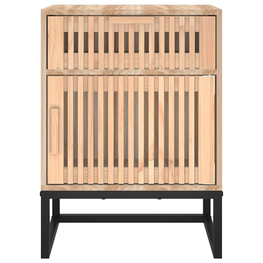 Tables de chevet 2 pcs 40x30x55,5 cm bois ingénierie et fer - 8