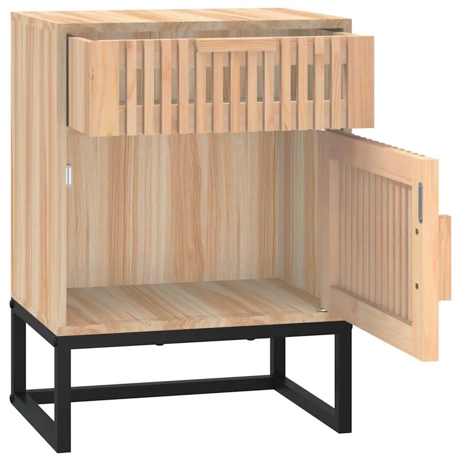 Tables de chevet 2 pcs 40x30x55,5 cm bois ingénierie et fer - 9