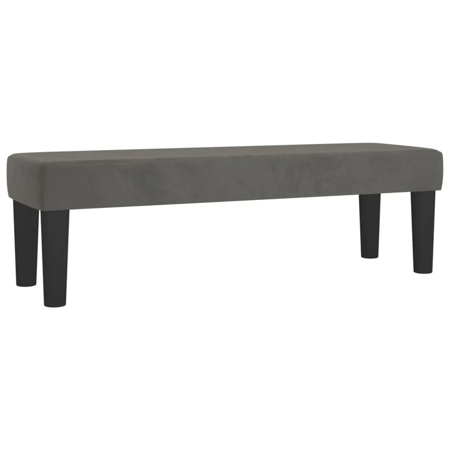 Banc Gris foncé 100x30x30 cm Velours - 2