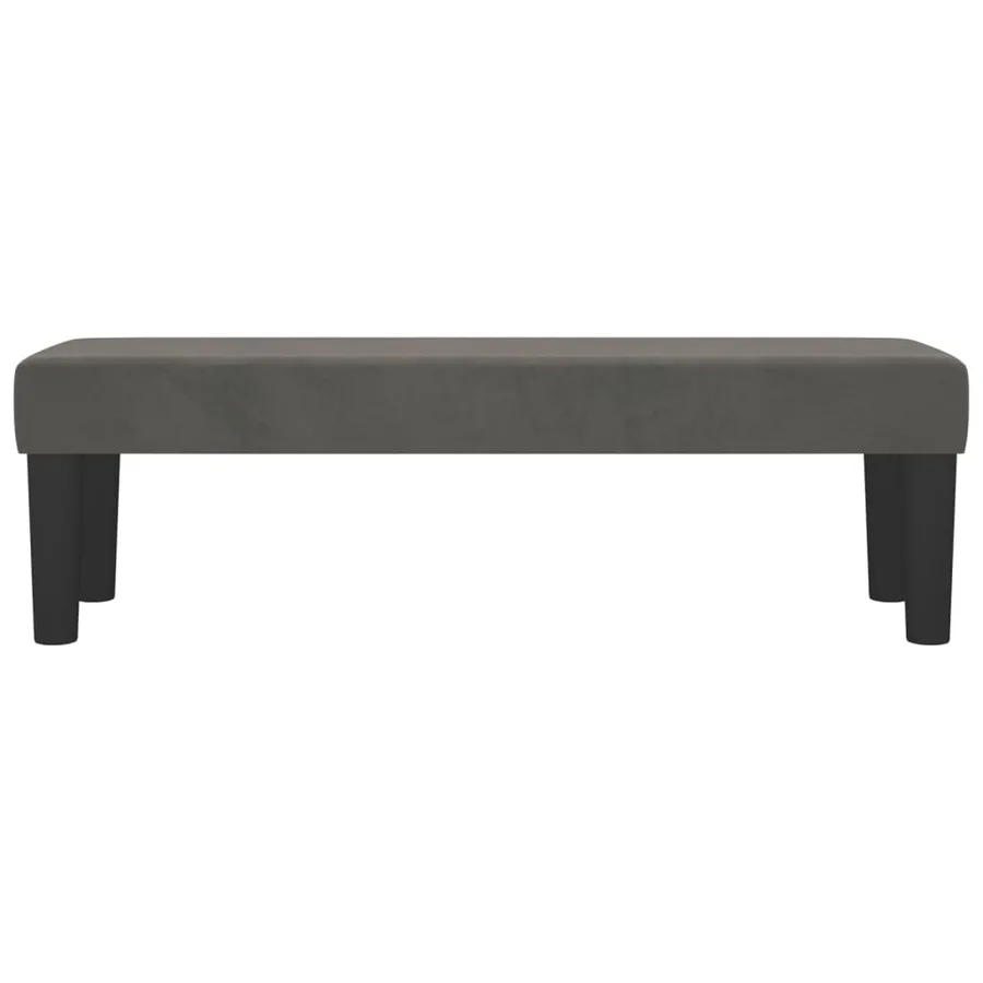 Banc Gris foncé 100x30x30 cm Velours - 3