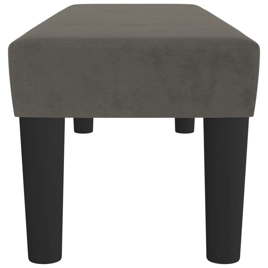 Banc Gris foncé 100x30x30 cm Velours - 4