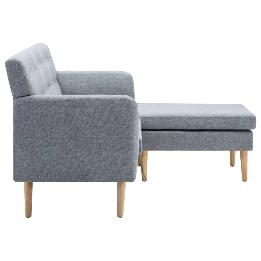 Canapé d'angle revêtement en tissu 171,5x138x81,5 cm gris clair - 4