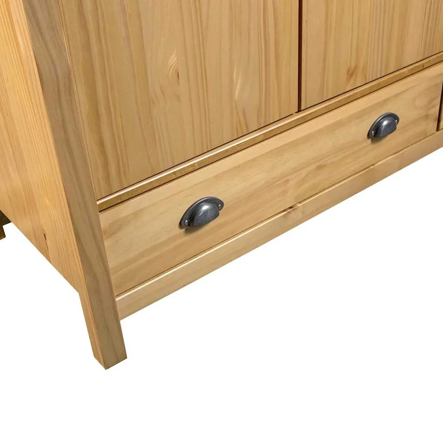 Garde-robe à 3 portes Hill 127x50x170 cm Pin solide - 5