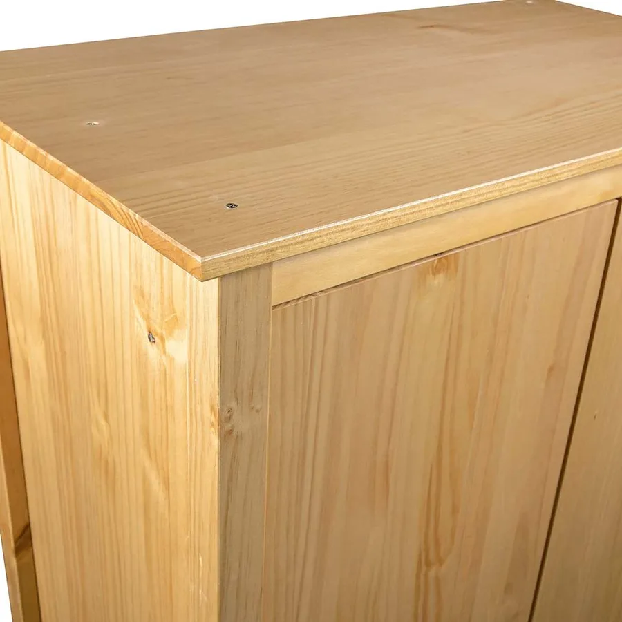 Garde-robe à 3 portes Hill 127x50x170 cm Pin solide - 7