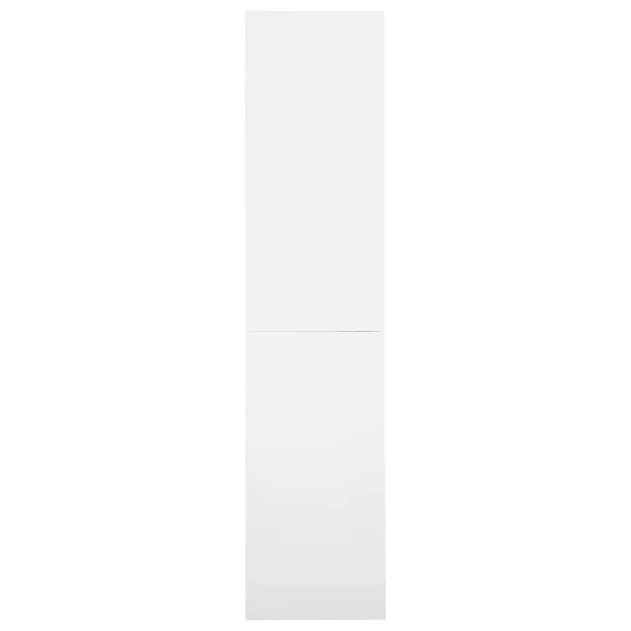 Armoire de bureau et porte coulissante Blanc 90x40x180 cm Acier - 3