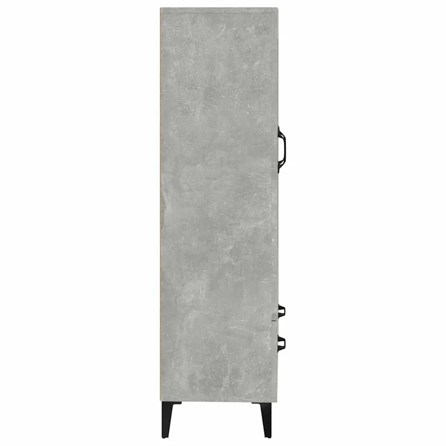 Buffet haut Gris béton 70x31x115 cm Bois d'ingénierie - 8