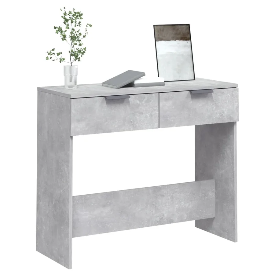 Table console Gris béton 90x36x75 cm Bois d'ingénierie - 4