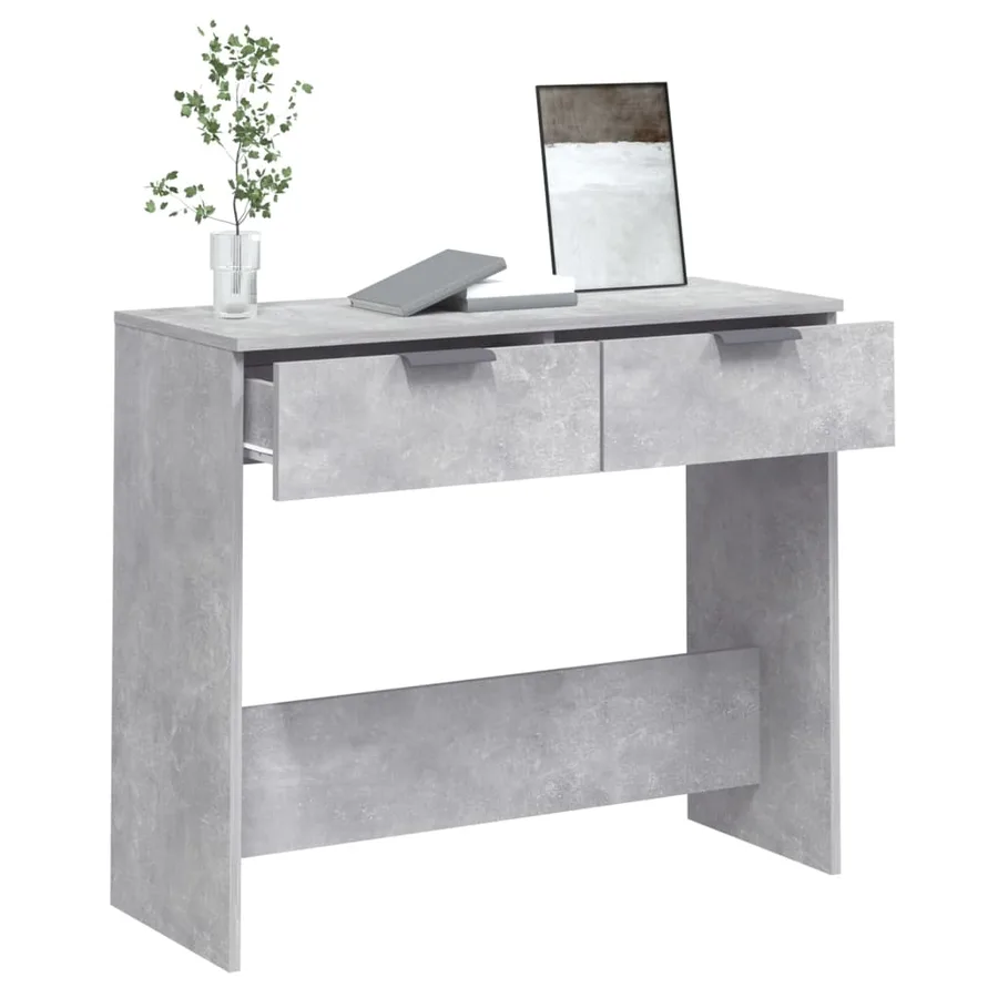 Table console Gris béton 90x36x75 cm Bois d'ingénierie - 5