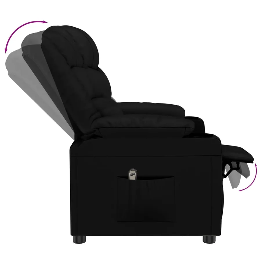 Fauteuil inclinable électrique Noir Similicuir - 8