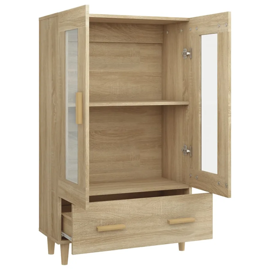Buffet haut Chêne sonoma 70x31x115 cm Bois d'ingénierie - 6