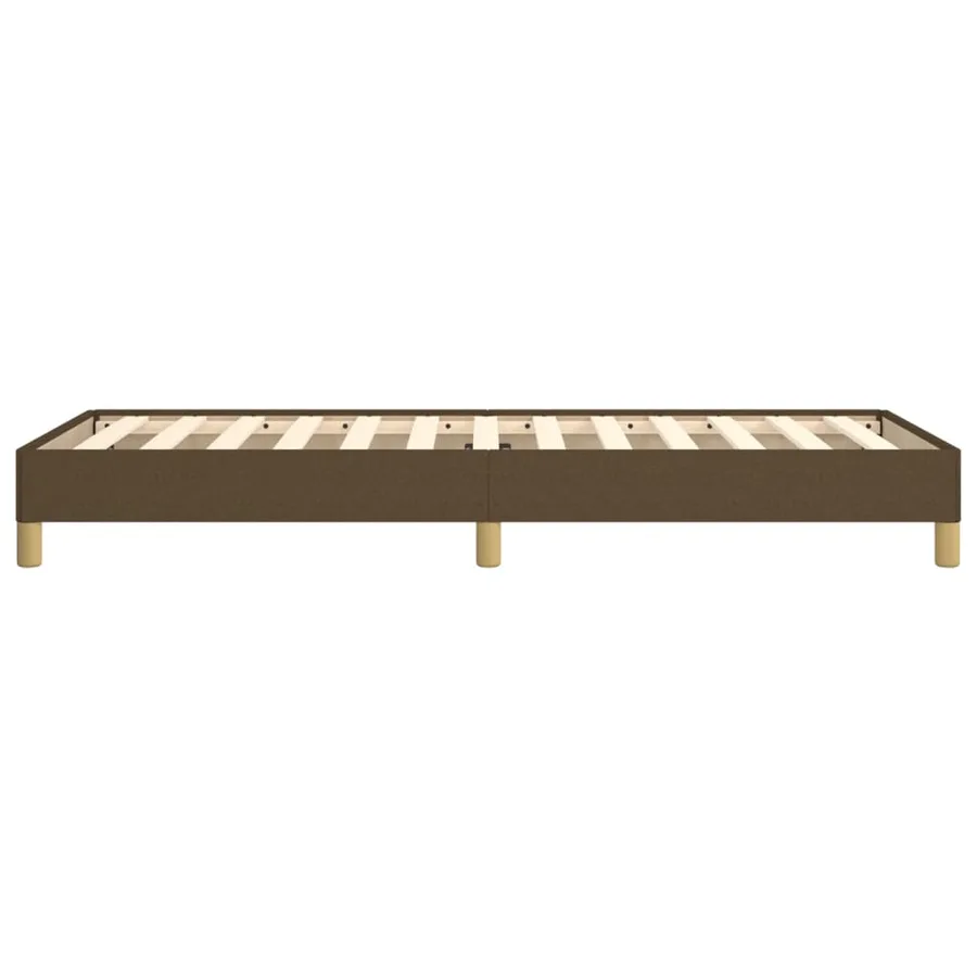 Cadre de lit sans matelas marron foncé 100x200 cm tissu - 6