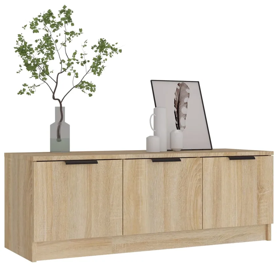 Meuble TV Chêne sonoma 102x35x36,5 cm Bois d'ingénierie - 5