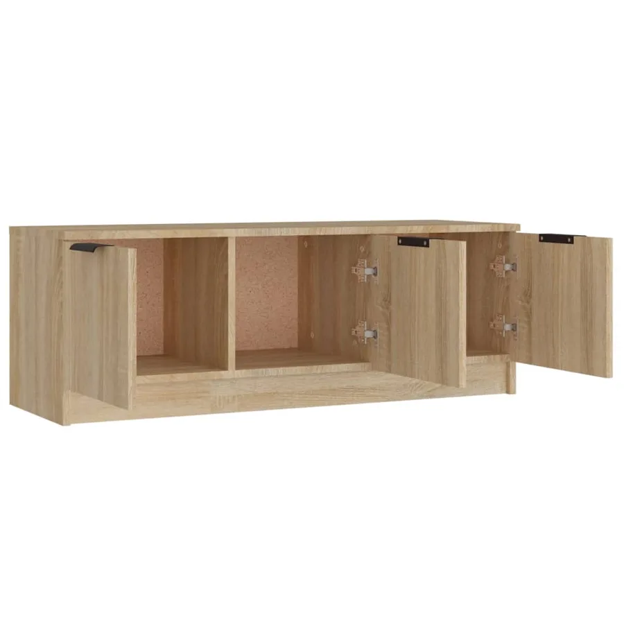 Meuble TV Chêne sonoma 102x35x36,5 cm Bois d'ingénierie - 6