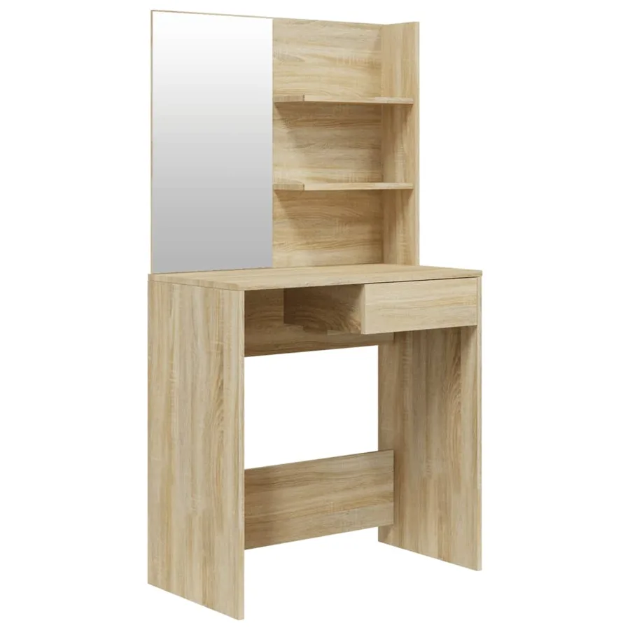 Coiffeuse avec miroir Chêne sonoma 74,5x40x141 cm - 2