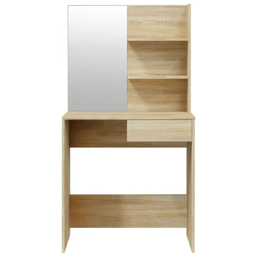 Coiffeuse avec miroir Chêne sonoma 74,5x40x141 cm - 6
