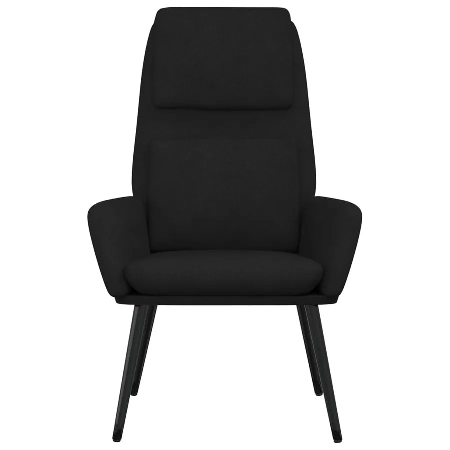 Chaise de relaxation Noir Tissu - 3