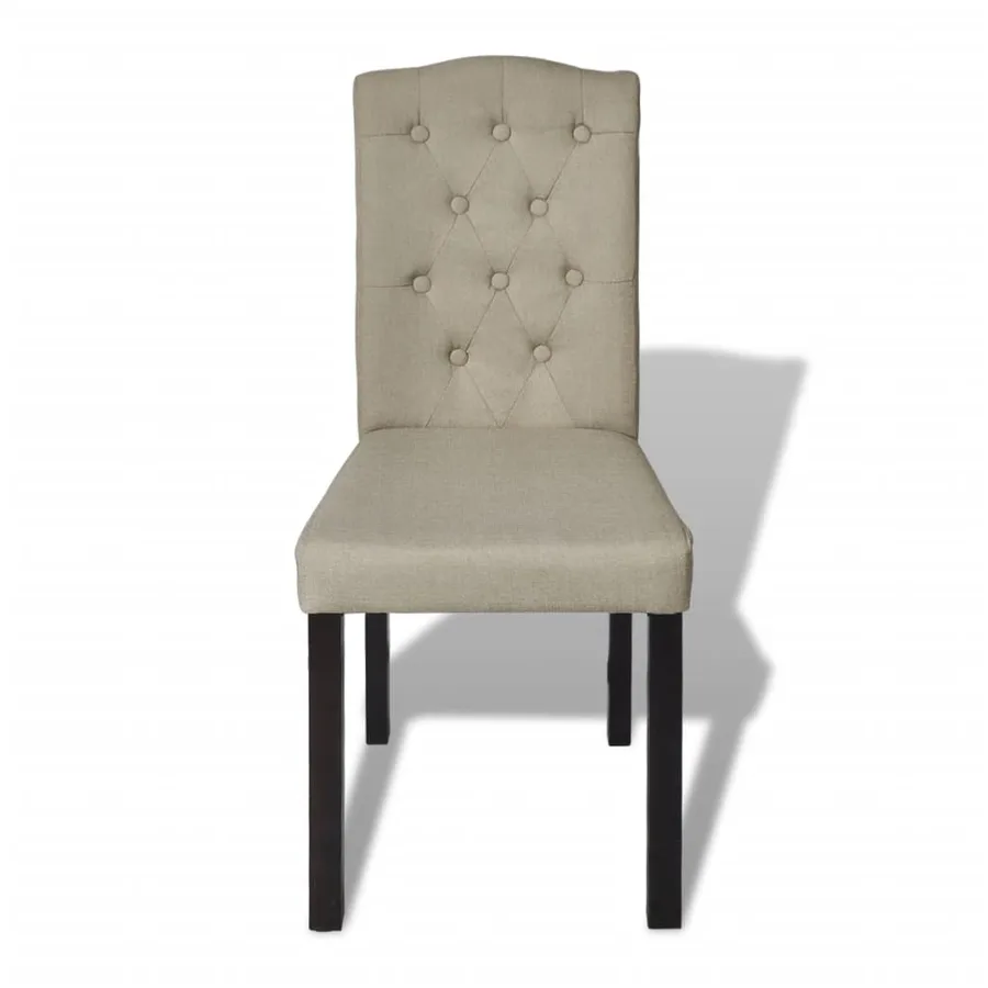 Chaises à manger lot de 6 poil de chameau tissu - 3