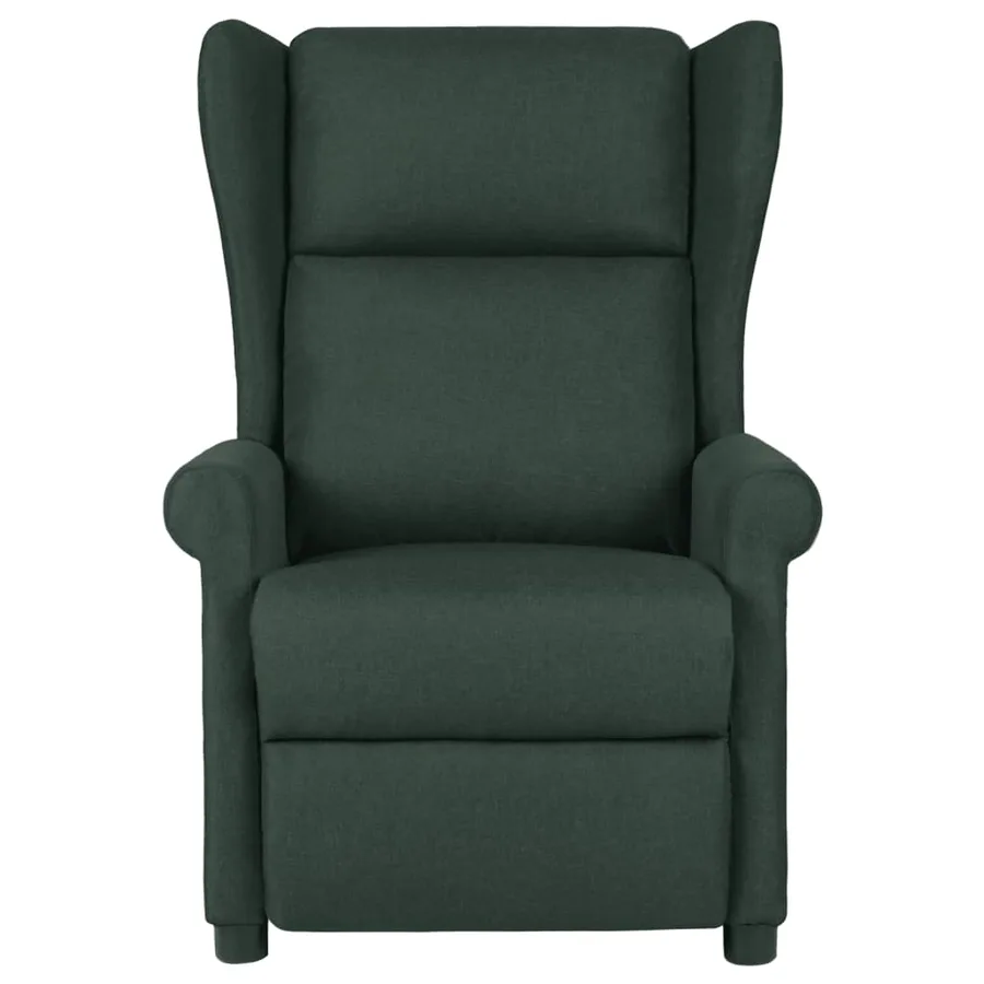 Fauteuil inclinable Vert foncé Tissu - 2