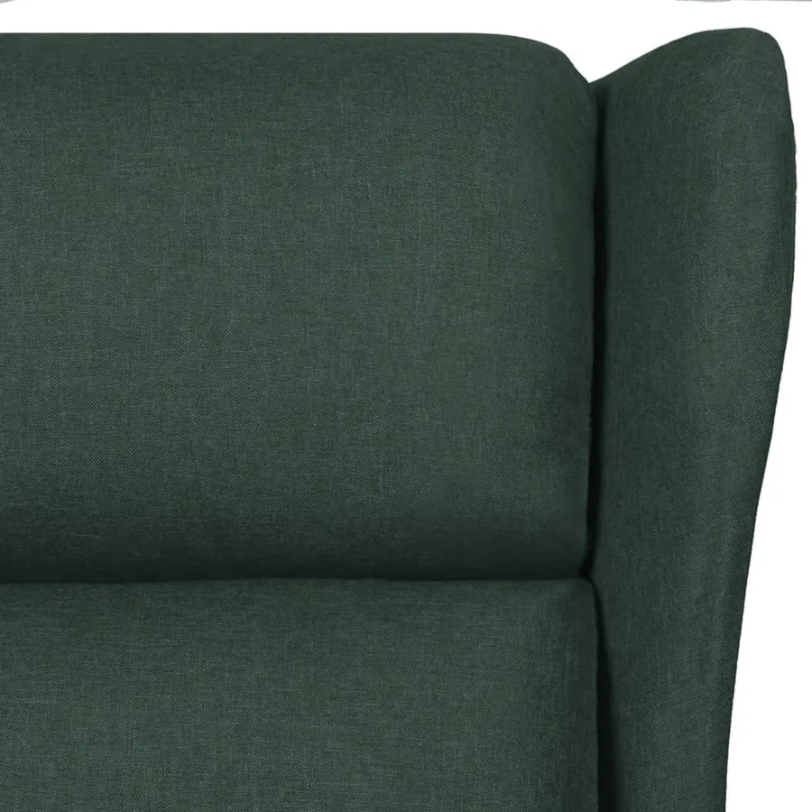 Fauteuil inclinable Vert foncé Tissu - 7