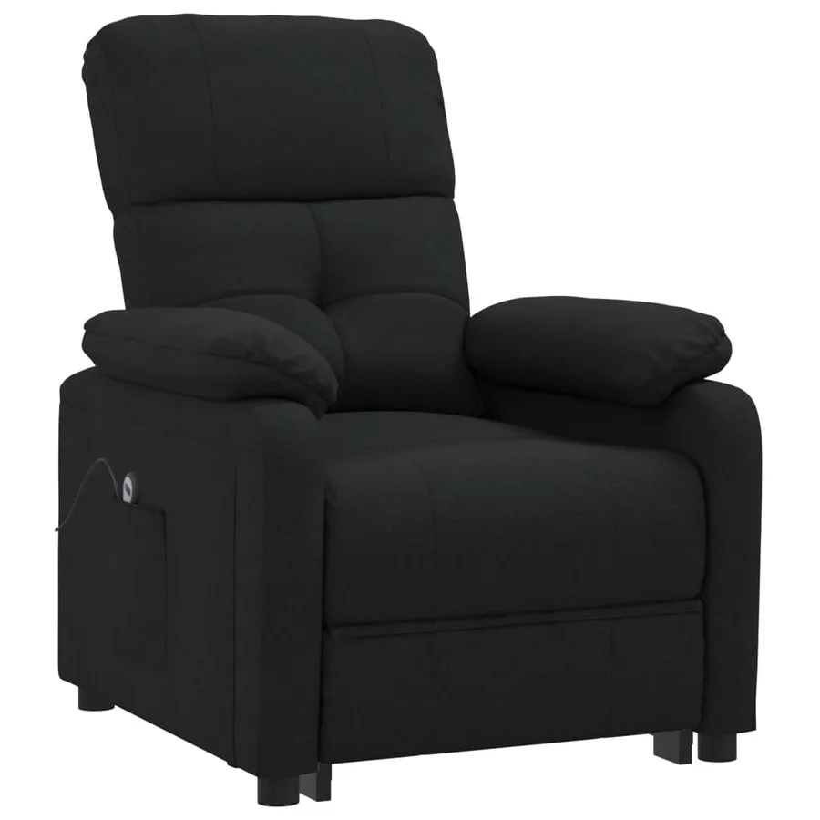 Fauteuil inclinable électrique Noir Tissu - 3