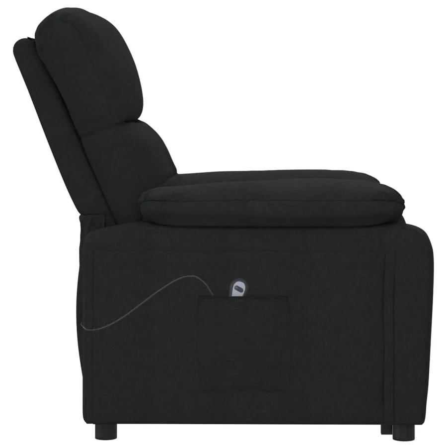 Fauteuil inclinable électrique Noir Tissu - 5