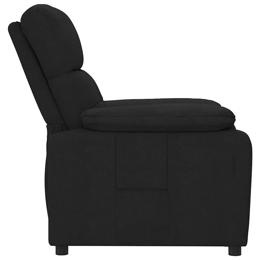 Fauteuil inclinable Noir Tissu - 4
